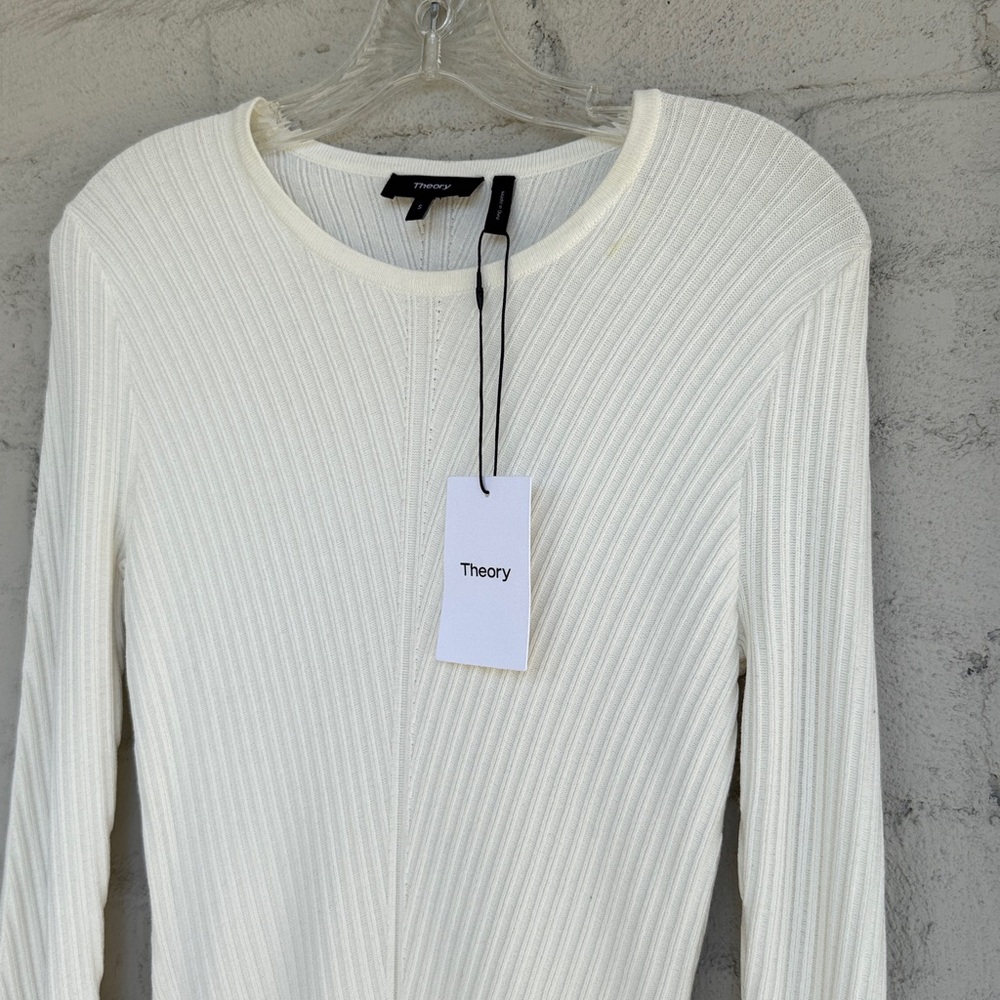 NWT Theory Ardesia Proseco Ribbed
Sweater Dress Eggshell Size Small - Picture 6 of 12